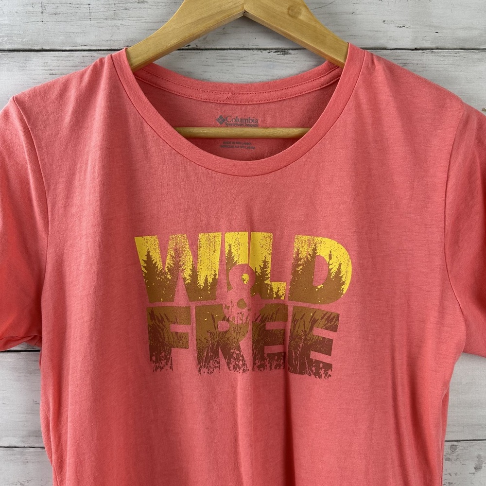 Columbia Women's Small Wild & Free Short Sleeve‎ T Shirt Pink - Picture 2 of 10